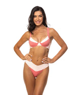 Color Block Plunge Underwire Bikini Set