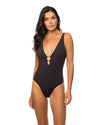 Ring V Neck One Piece