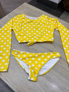 Yellow Polka Dot Bikini Set