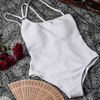 White One Shoulder One Piece