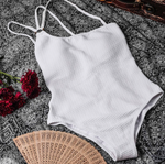 White One Shoulder One Piece