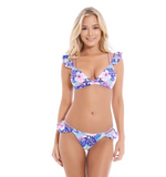 Tropical Blue Halter Bikini Set